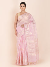 KAVVYA  PINK ORGANZA SILK SAREE